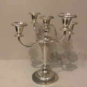 Silver-plated candelabra